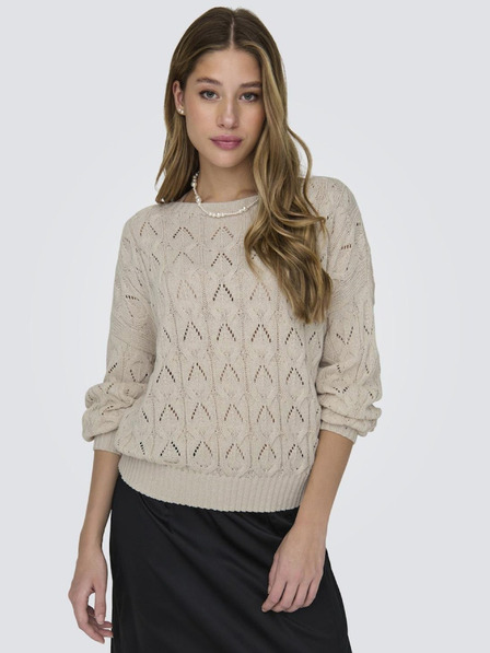 ONLY Beigefarbener Damen Pullover NUR