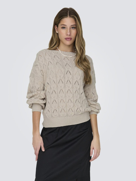 ONLY Beigefarbener Damen Pullover NUR
