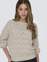 ONLY Beigefarbener Damen Pullover NUR