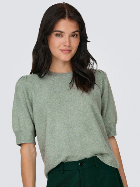 ONLY Grüner Damen-Kurzarmpullover ONLY ONLRICA