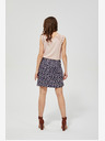 Moodo Dunkelblauer Damen-Rock mit Blumenmuster Moodo