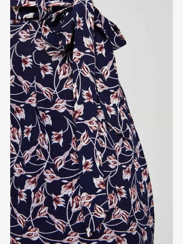Moodo Dunkelblauer Damen-Rock mit Blumenmuster Moodo