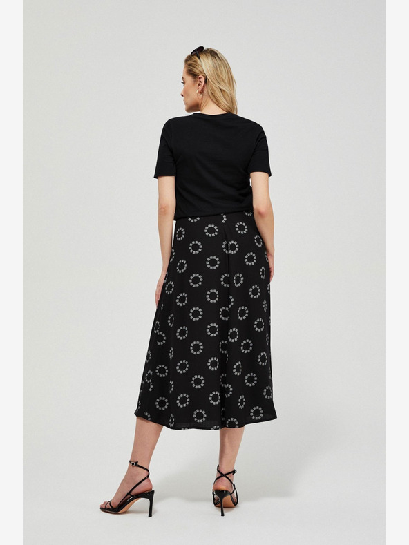 Moodo Schwarzer Damen-Musterrock Moodo