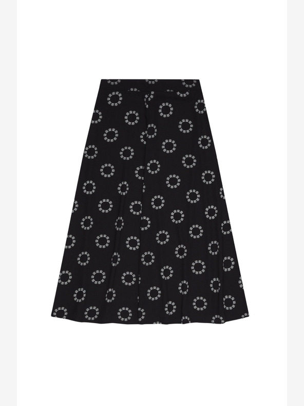 Moodo Schwarzer Damen-Musterrock Moodo