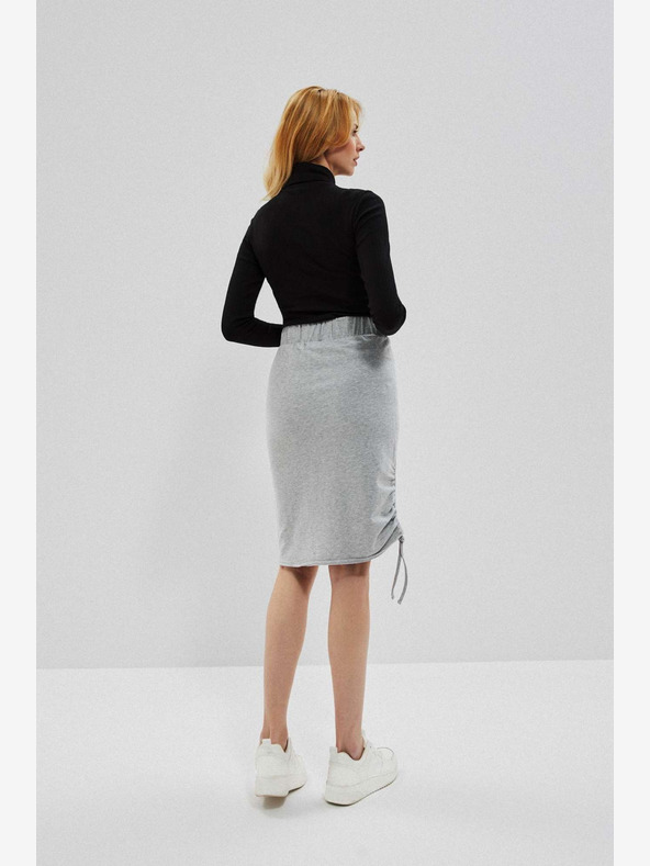 Moodo Hellgrauer Damenrock Moodo