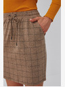 Moodo Brauner Damen-Karo-Rock Moodo