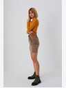 Moodo Brauner Damen-Karo-Rock Moodo