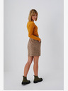 Moodo Brauner Damen-Karo-Rock Moodo