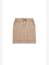 Moodo Brauner Damen-Karo-Rock Moodo