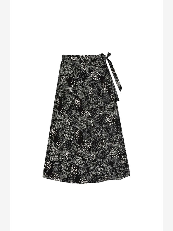 Moodo Weißer und schwarzer gemusterter Damenrock Moodo