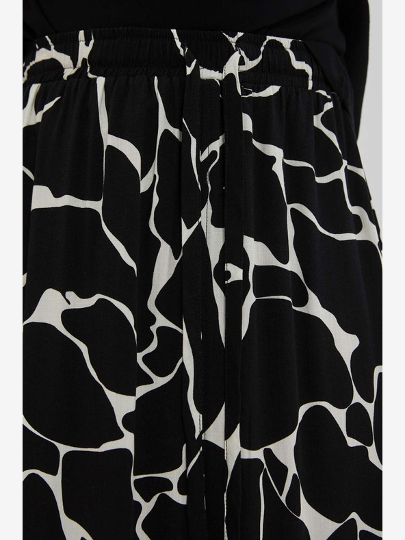 Moodo Weißer und schwarzer gemusterter Damenrock Moodo