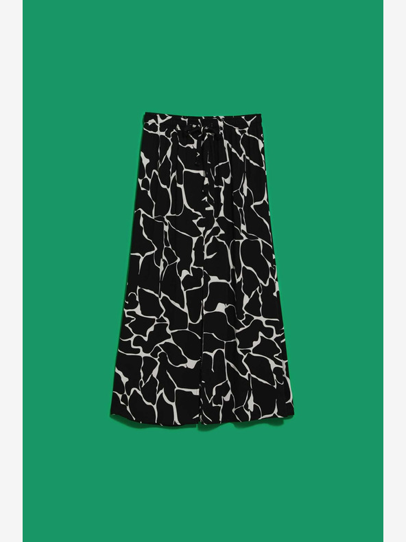 Moodo Weißer und schwarzer gemusterter Damenrock Moodo