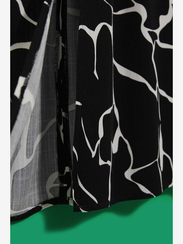 Moodo Weißer und schwarzer gemusterter Damenrock Moodo