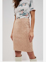 Moodo Beige Damen-Blumenrock Moodo