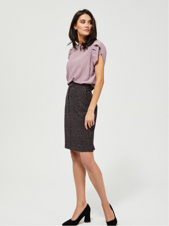 Moodo Schwarzer Damen-Musterrock Moodo