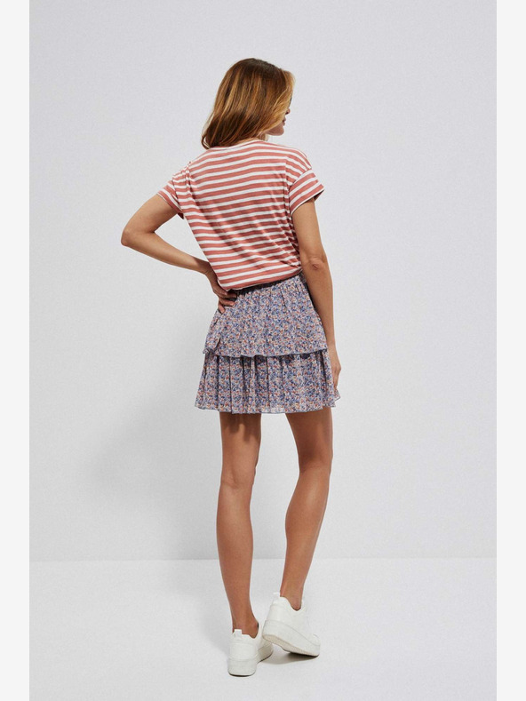 Moodo Blauer Damen-Blumenrock Moodo