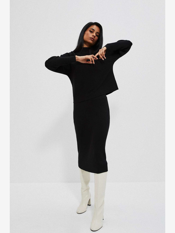 Moodo Schwarzer Damen-Rock Moodo