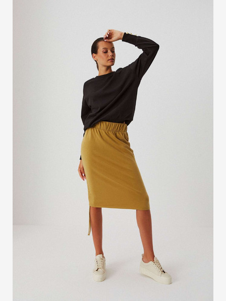 Moodo Brauner Damen-Sweatpants-Rock Moodo