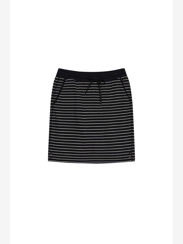 Moodo Moodo Weißer und schwarzer gestreifter Damen-Rock