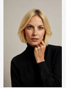 Moodo Schwarzer Damen-Rollkragenpullover Moodo