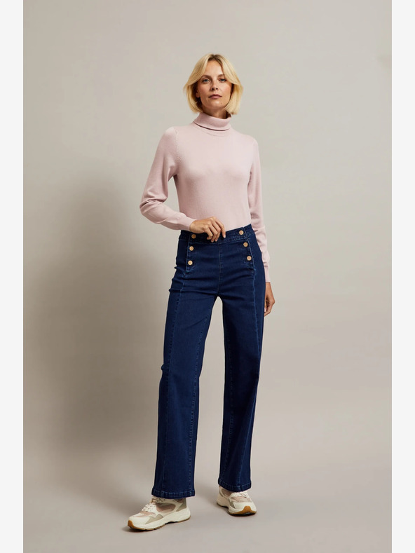 Moodo Hellrosa Damen-Rollkragenpullover Moodo