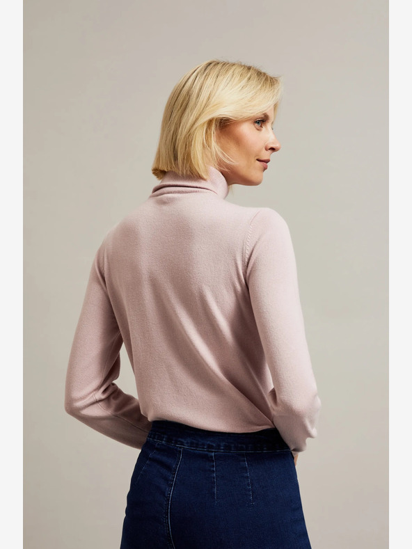Moodo Hellrosa Damen-Rollkragenpullover Moodo