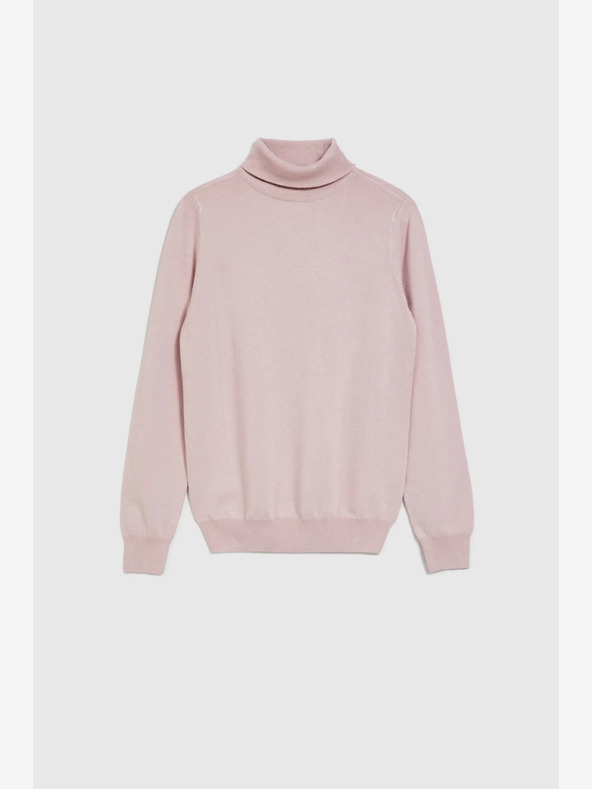 Moodo Hellrosa Damen-Rollkragenpullover Moodo