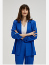 Moodo Blaue Leinenjacke mit 3/4-Ärmeln Moodo