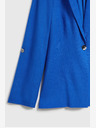 Moodo Blaue Leinenjacke mit 3/4-Ärmeln Moodo