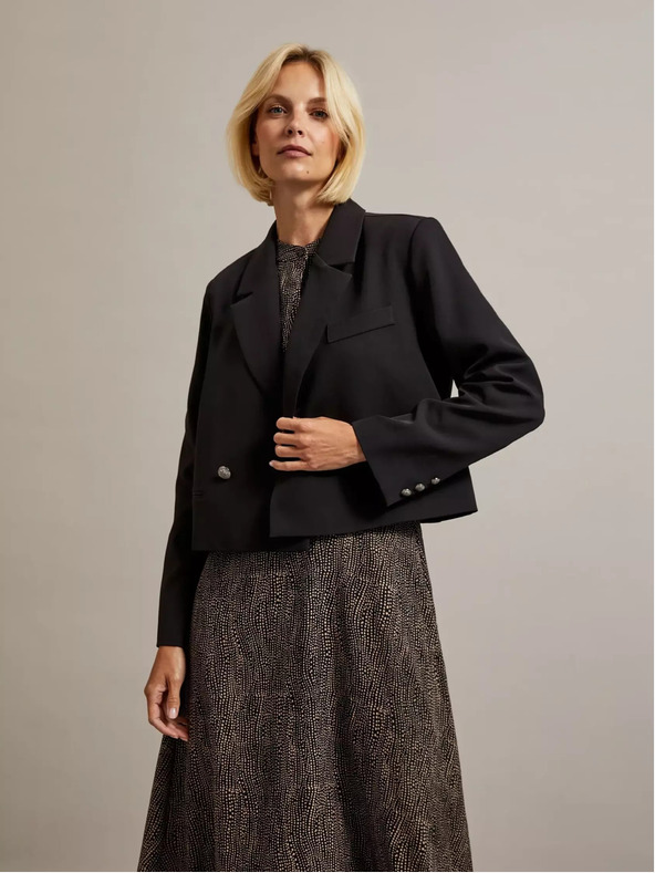 Moodo Schwarze Damen Kurzjacke Moodo