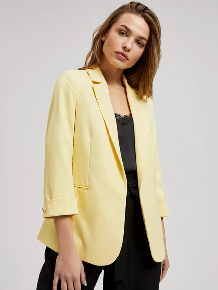 Moodo Gelbe Jacke mit 3/4 Ärmeln Moodo