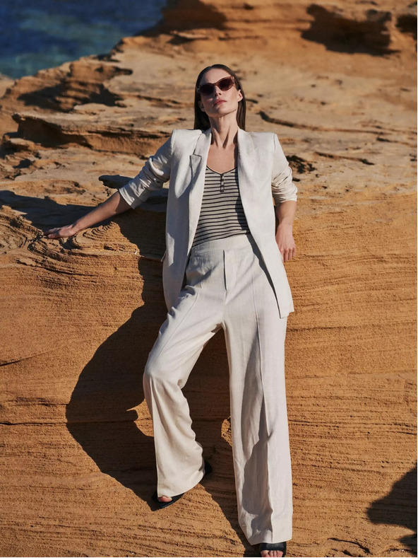 Moodo Moodo beiger Damenblazer