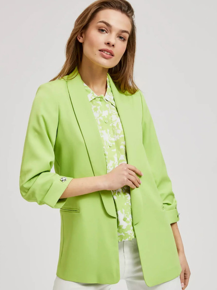 Moodo Grüne Jacke mit 3/4 Ärmeln Moodo