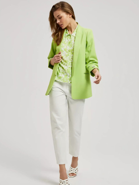 Moodo Grüne Jacke mit 3/4 Ärmeln Moodo