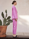 Moodo Rosa langärmeliger einreihiger Blazer Moodo