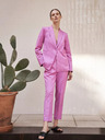 Moodo Rosa langärmeliger einreihiger Blazer Moodo