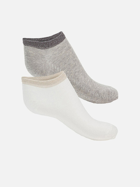 Geox Weiß und grau Damen Socken 2er Pack Geox