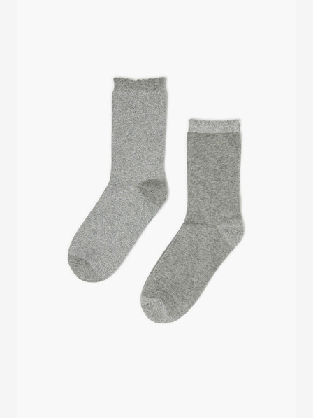 Moodo Set mit zwei Paar grauen Moodo Damensocken