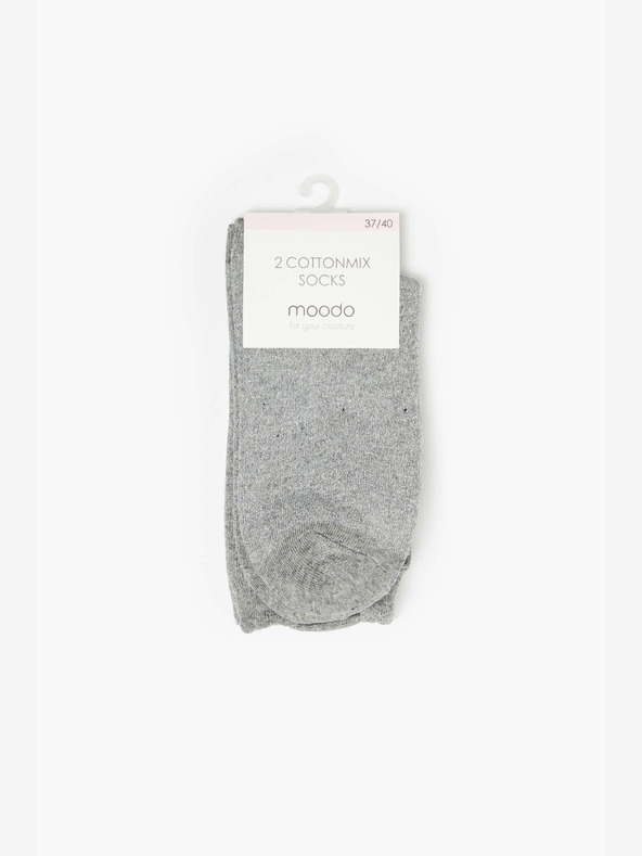 Moodo Set mit zwei Paar grauen Moodo Damensocken