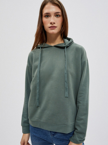 Moodo Grüner Damen-Kapuzenpullover Moodo