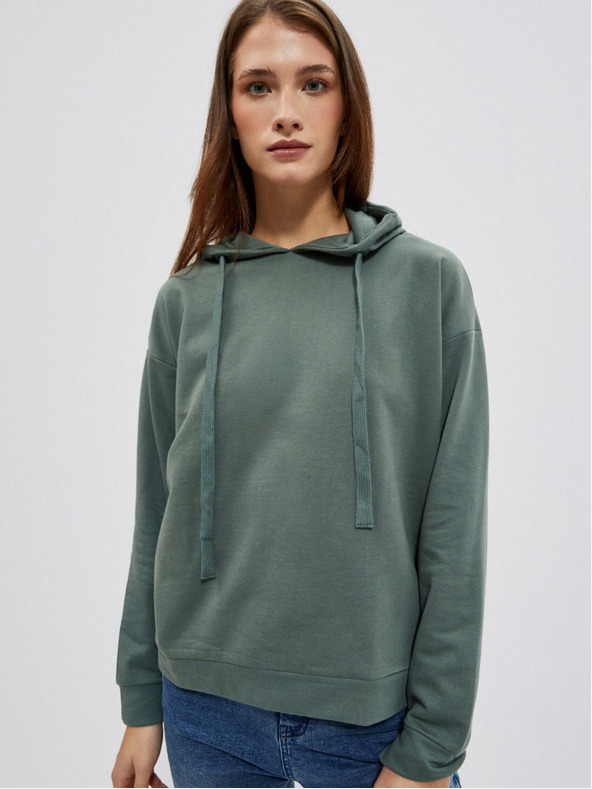 Moodo Grüner Damen-Kapuzenpullover Moodo