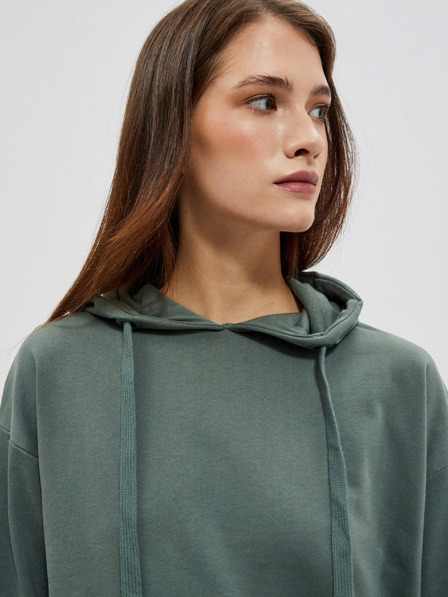 Moodo Grüner Damen-Kapuzenpullover Moodo