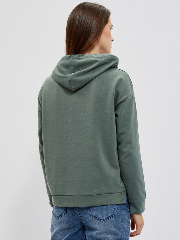 Moodo Grüner Damen-Kapuzenpullover Moodo
