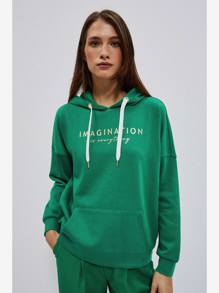 Moodo Grüner Damen-Kapuzenpullover Moodo