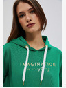 Moodo Grüner Damen-Kapuzenpullover Moodo