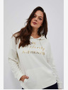 Moodo Cremefarbener Damen-Kapuzenpullover Moodo