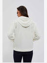 Moodo Cremefarbener Damen-Kapuzenpullover Moodo