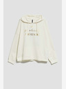 Moodo Cremefarbener Damen-Kapuzenpullover Moodo
