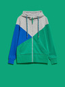 Moodo Grauer und grüner Damen-Kapuzenpullover mit Reißverschluss von Moodo