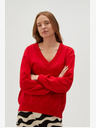 Moodo Roter Damen-Kapuzenpullover Moodo